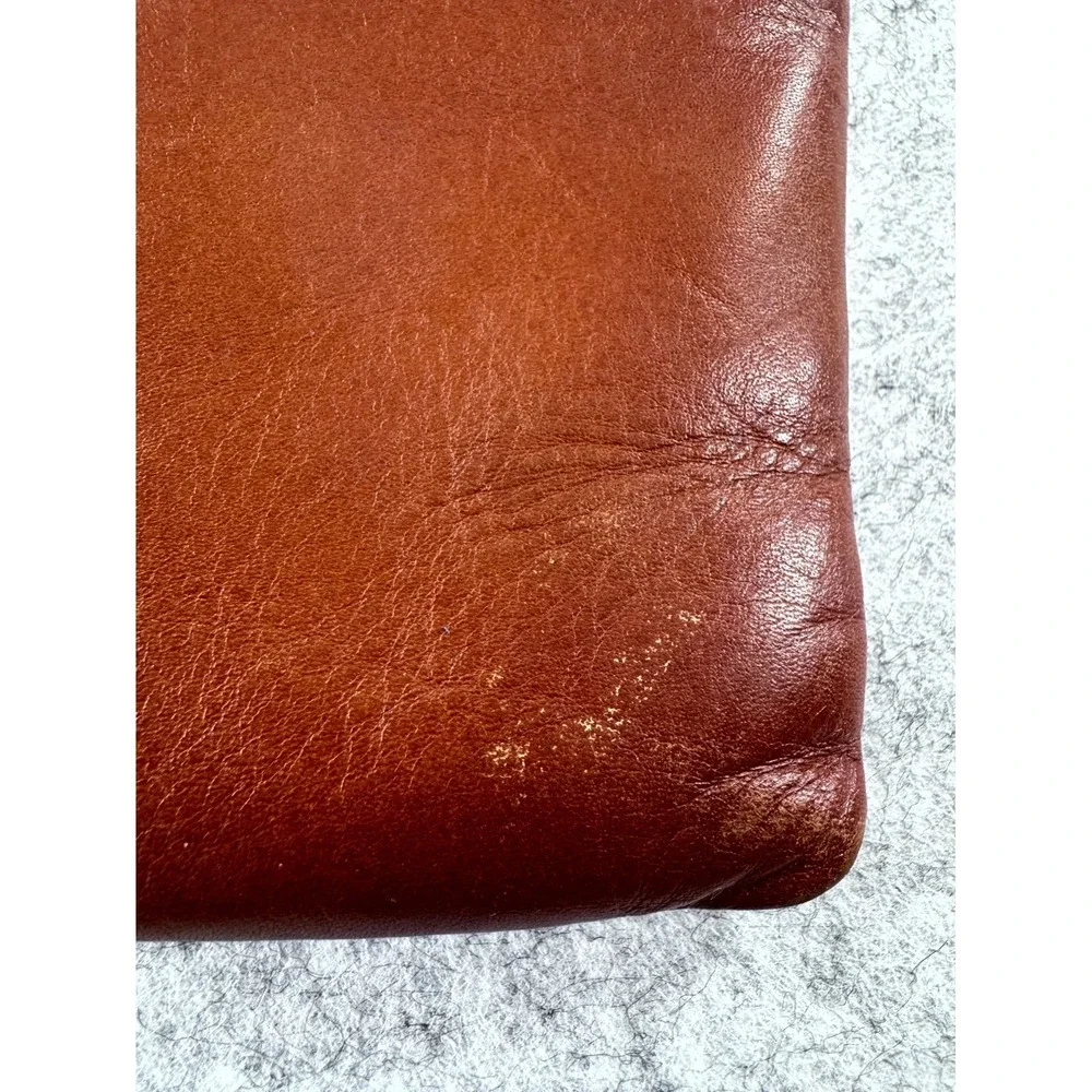 Vintage‎ Coach Clutch Purse Women's Brown Leather Crossbody Bag Turnlock Wallet